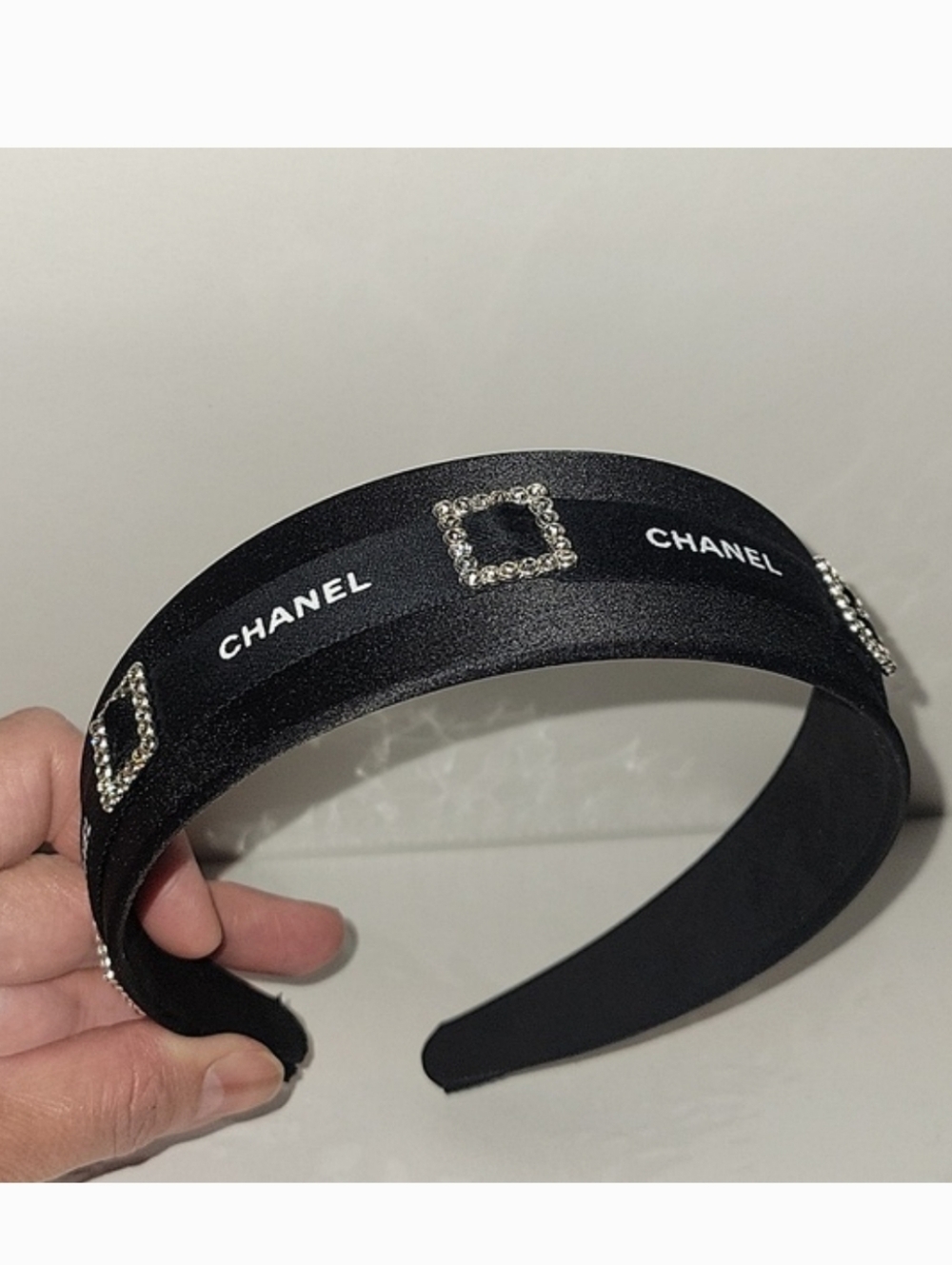 CHANEL Black Satin Ribbon